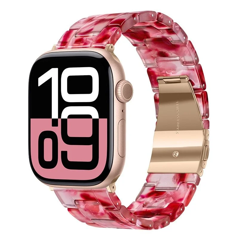Resin Link Strap with Folding Buckle for 42–49mm Smartwatch