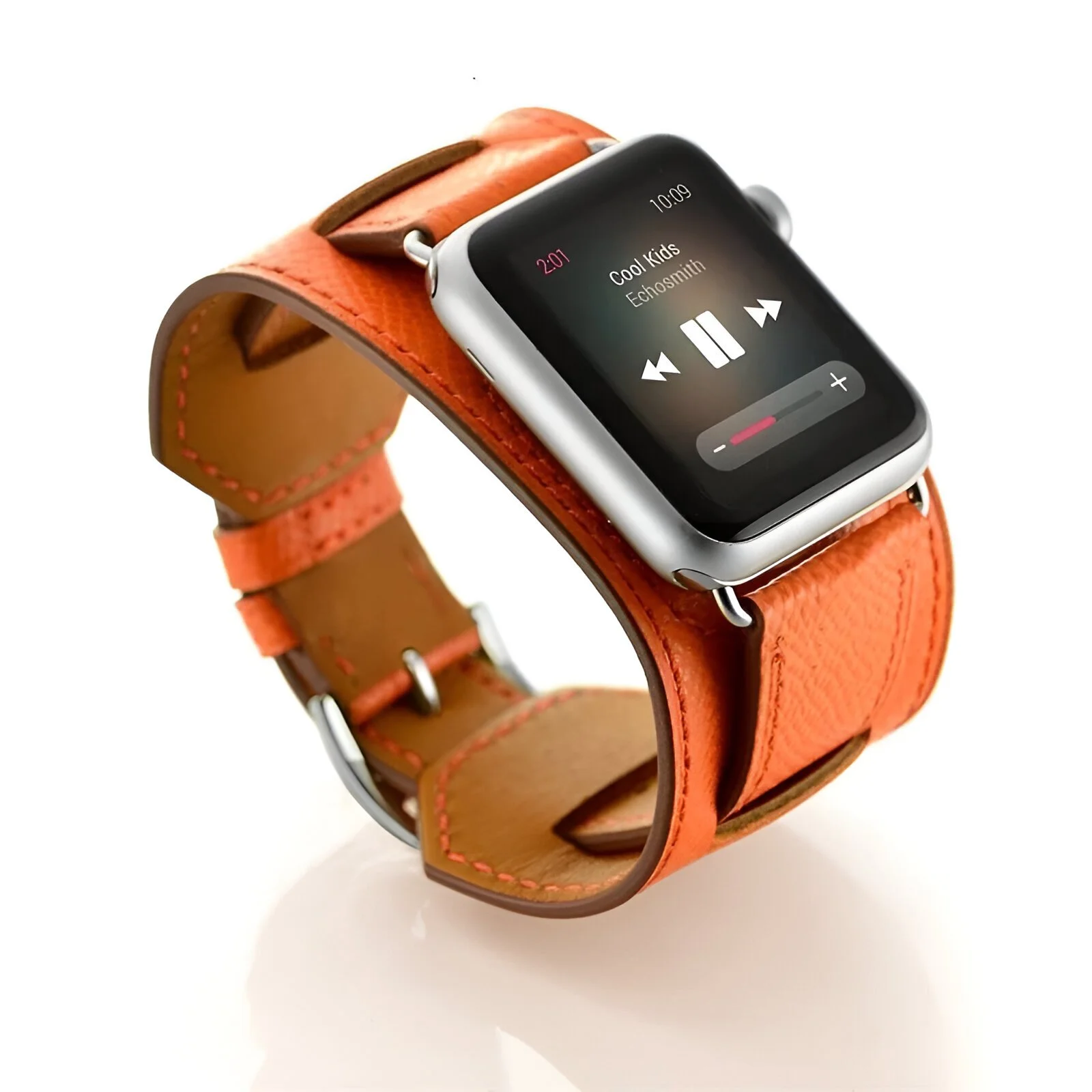 Genuine Cow Leather Watch Strap for Smart Watch 38mm–49mm