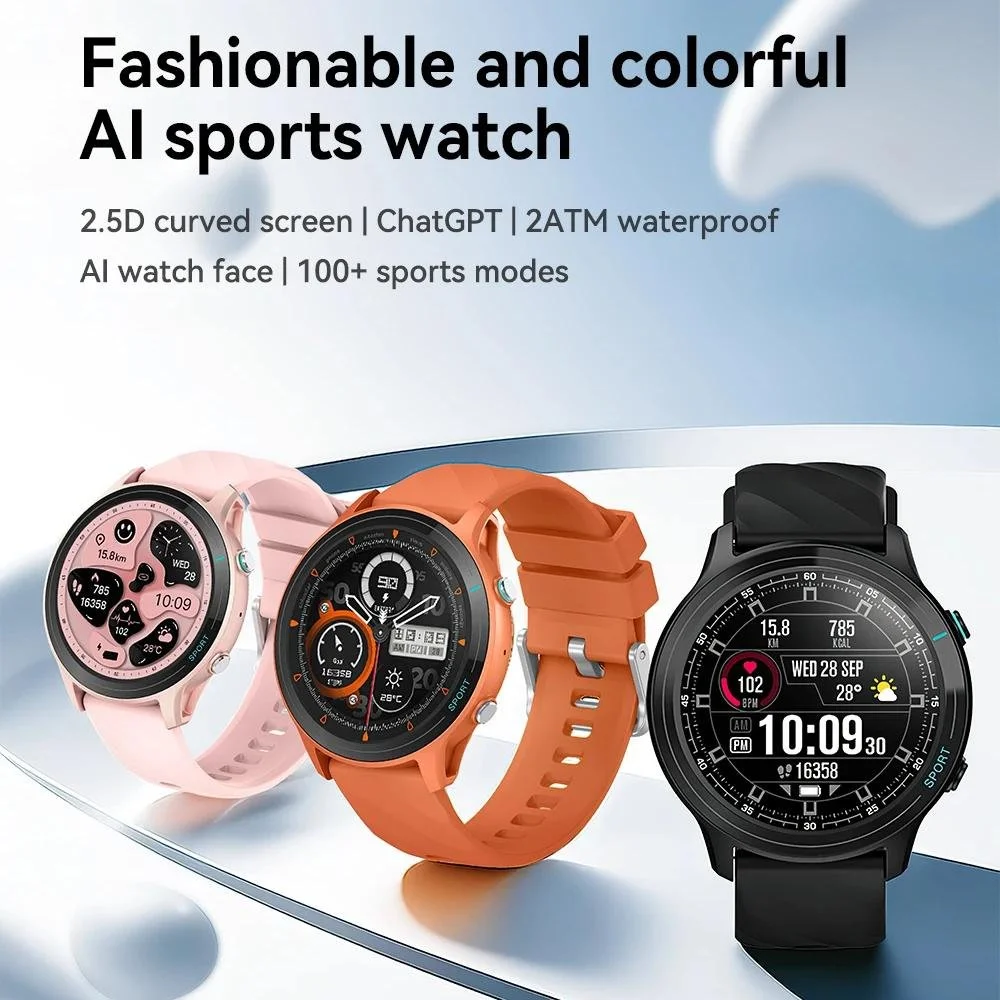 Smart Fitness Watch with Bluetooth Calling & AI Faces