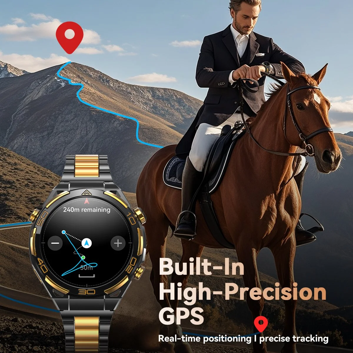 AMOLED GPS Smartwatch with Bluetooth Calling & 20-Day Battery
