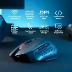 Wireless Gaming Mouse 4000 DPI, 7 Macro Buttons, Red LED Backlight