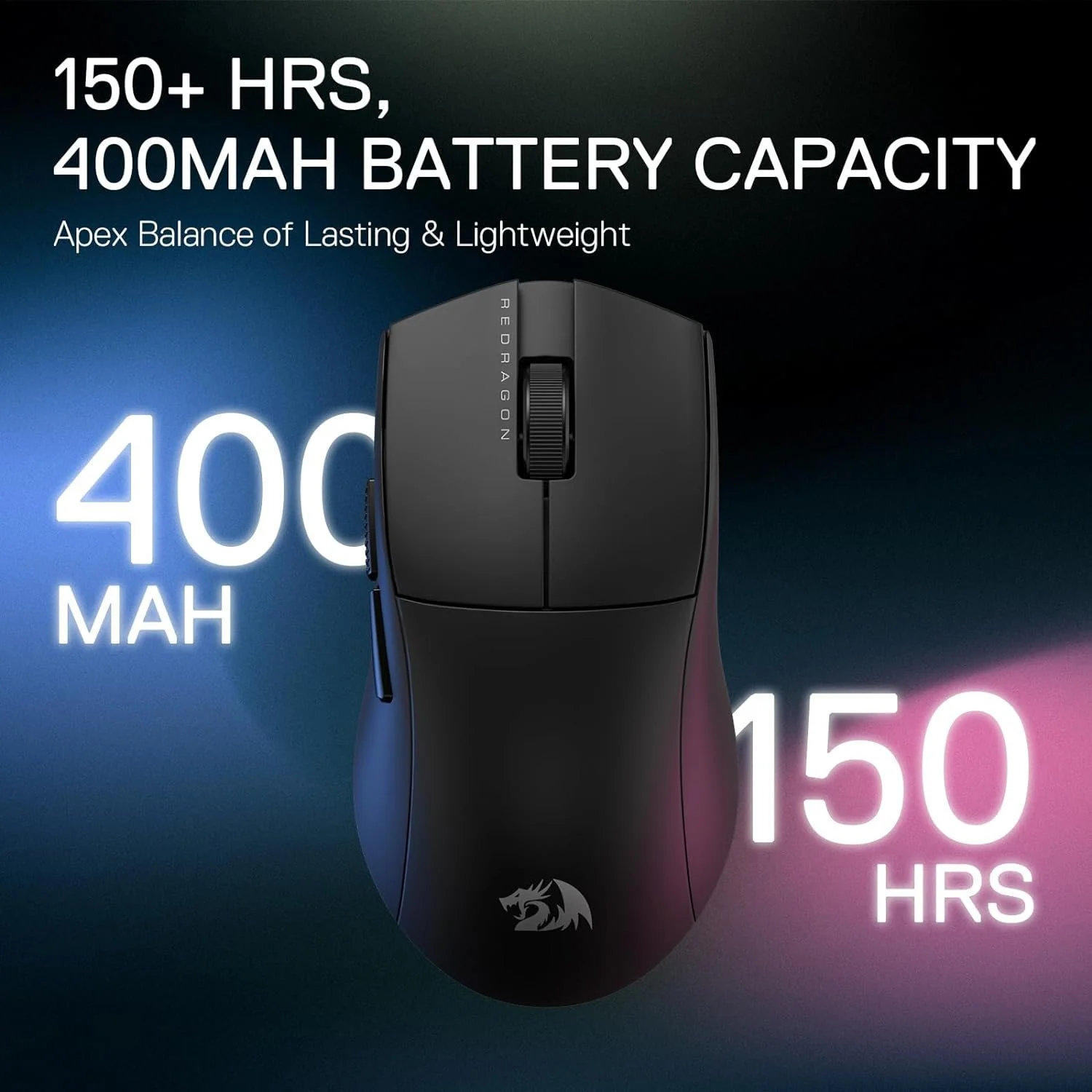 3-Mode Wireless Gaming Mouse with 4K Polling Rate & 26K DPI - Ultra-Light 49g