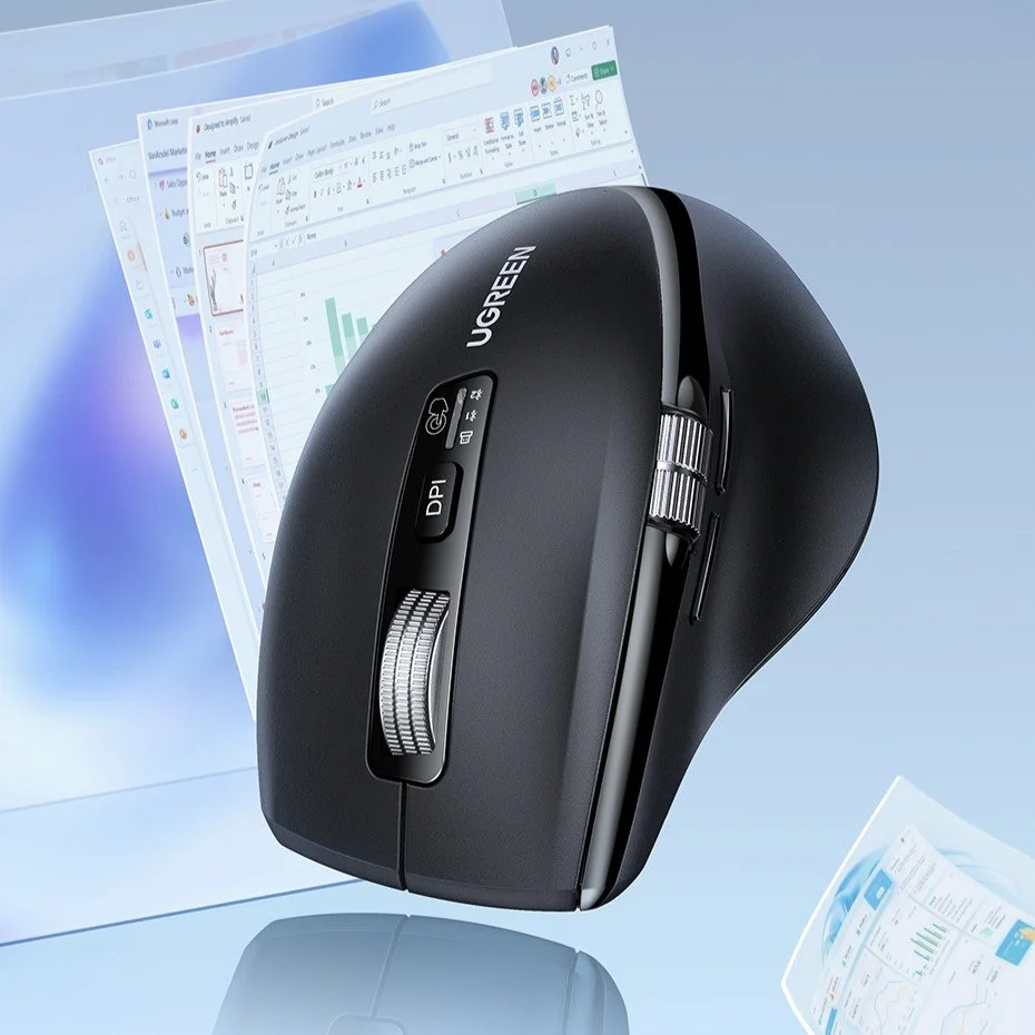 Hyper-Fast Scroll Ergonomic Wireless Mouse with Bluetooth & 5000 DPI