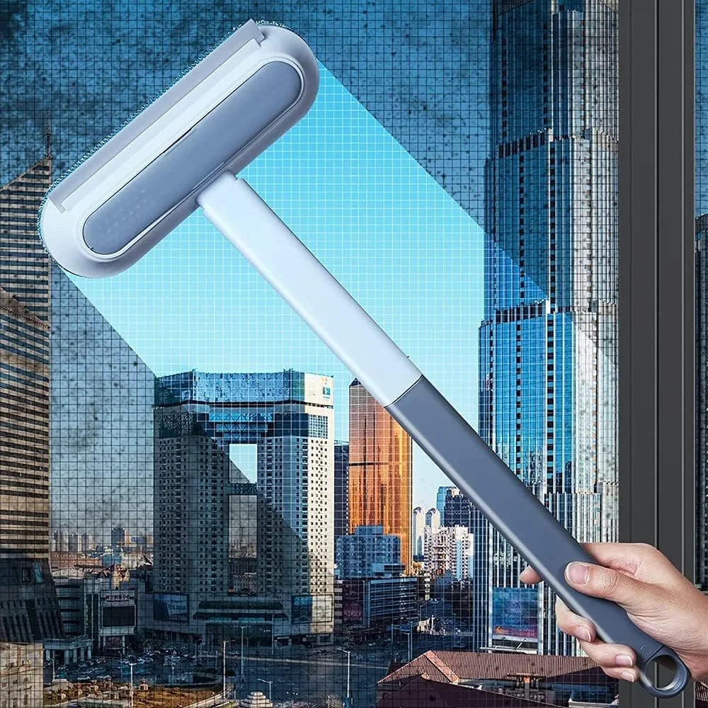 3-in-1 Long Handle Pet Hair Remover & Multi-Surface Cleaning Brush