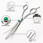7" Curved Chunker Dog Grooming Scissors