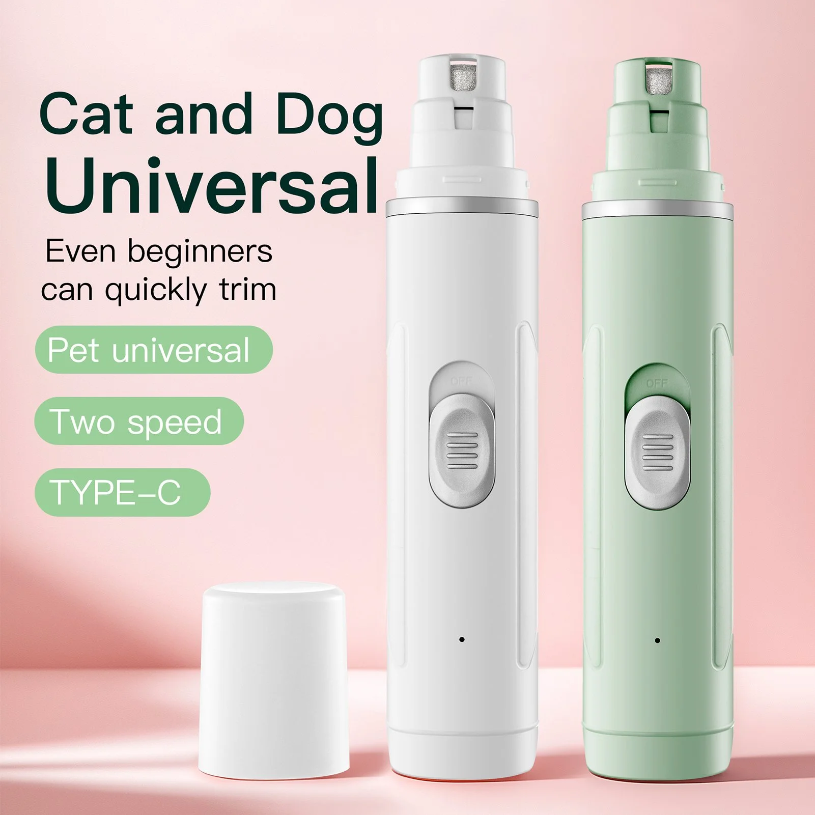 Rechargeable Quiet Dog & Cat Nail Grinder – Pain-Free Paw Trimming Tool