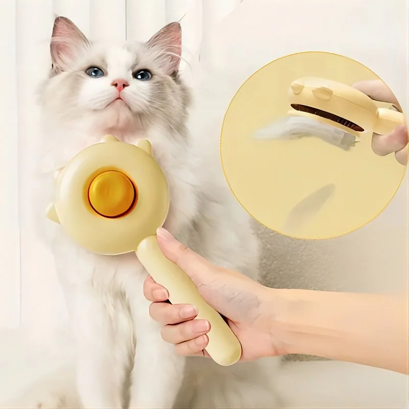 Magic Beauty Cat Hair Brush - Easy One Button Cleaning Pet Brush