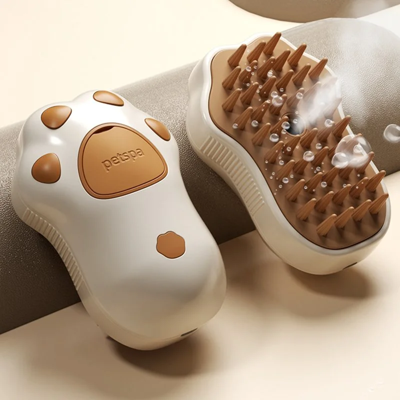 3 in 1 Electric Pet Grooming Brush with Steam and Spray for Cats and Dogs