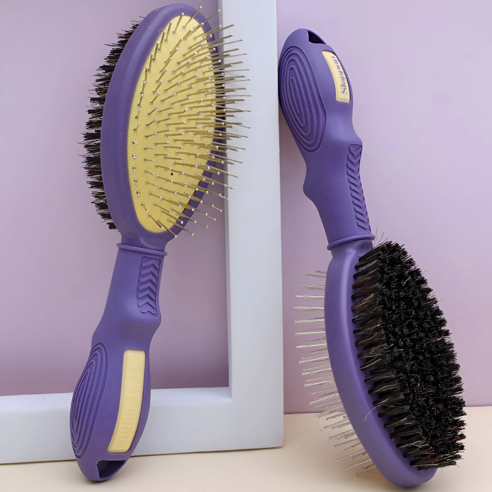 Double-Sided Dog & Cat Grooming Brush – Hair Remover & Massage Comb