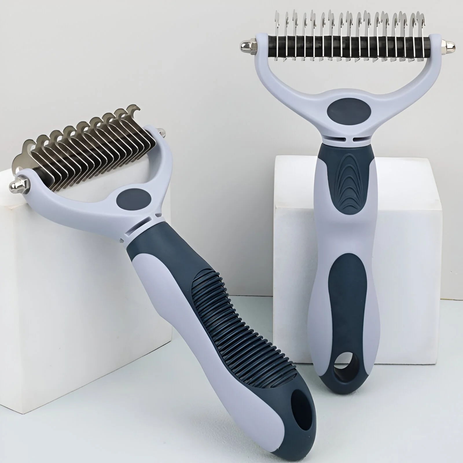 Double-Sided Dog & Cat Grooming Comb – Hair Remover & Detangler Brush