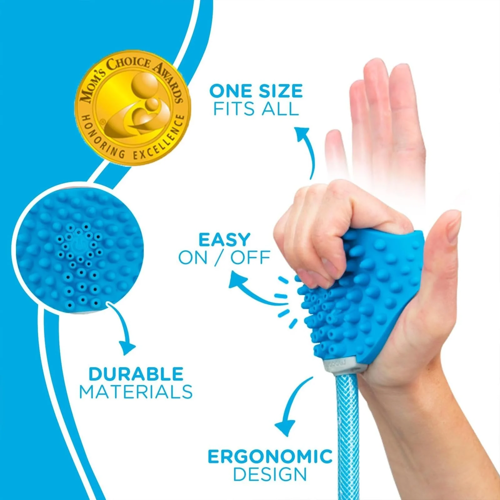 Multi-Functional Pet Shower Nozzle & Silicone Massage Tool for Dogs & Cats