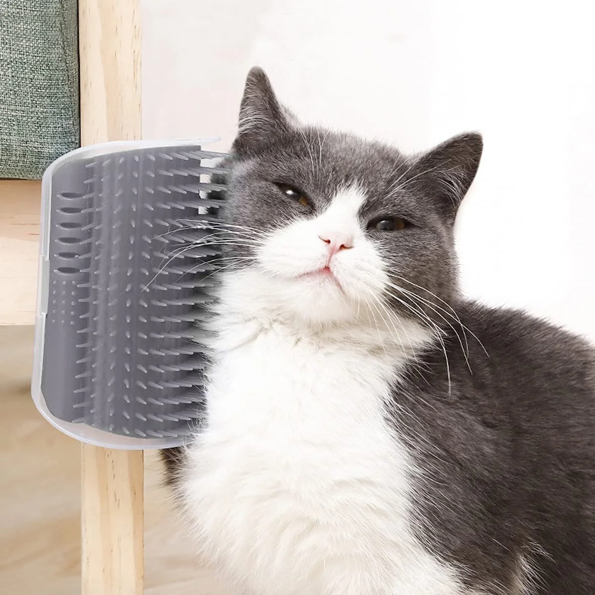 Self-Grooming Cat Brush - Wall Mounted Scratching & Massage Combo for Cats