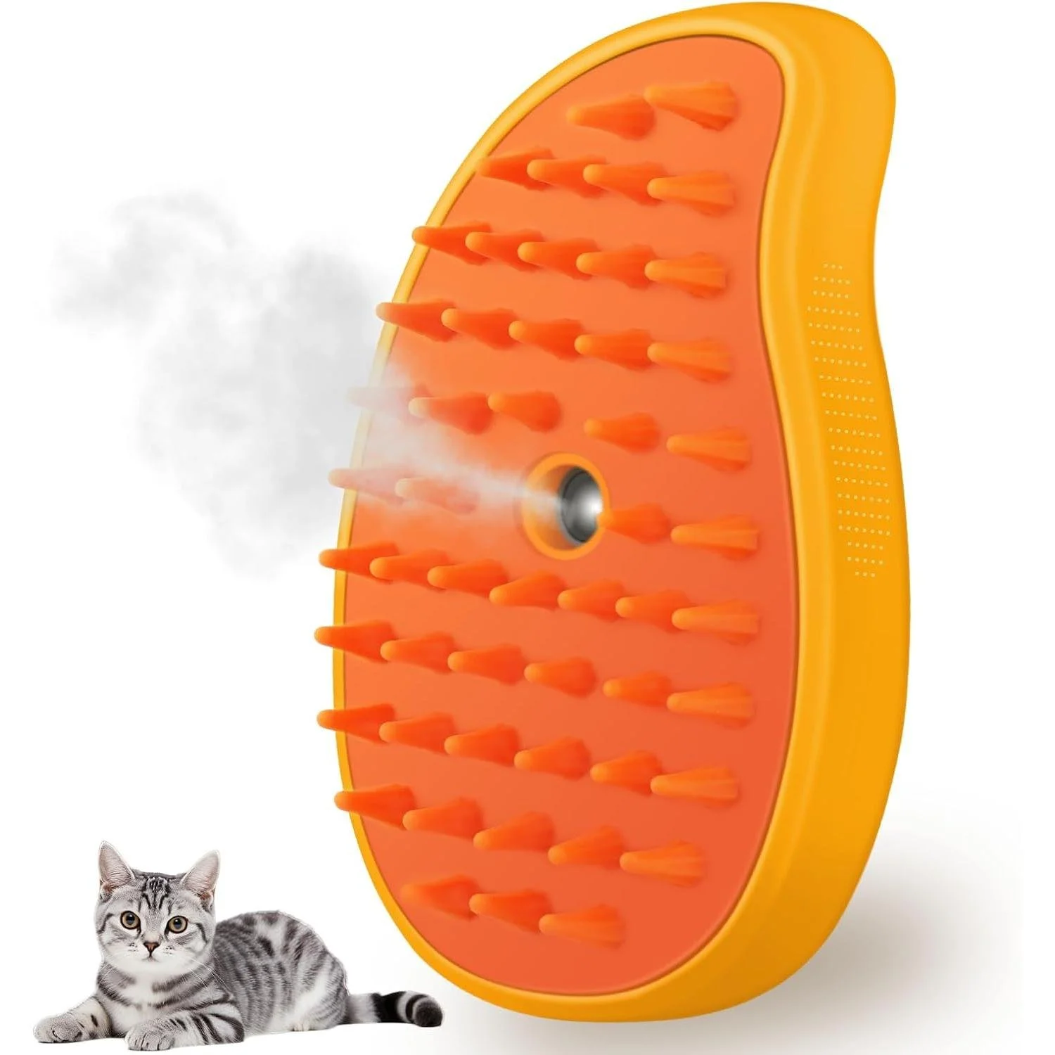 3-in-1 Pet Steam Grooming Brush with Hair Removal and Massage Function