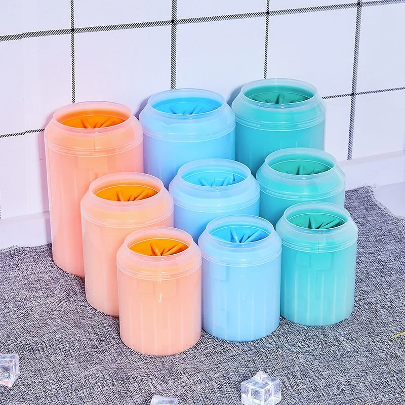 Portable Pet Paw Cleaner Cup with Soft Silicone Brush