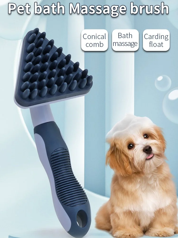 Dog Bath Brush & Pet Hair Remover