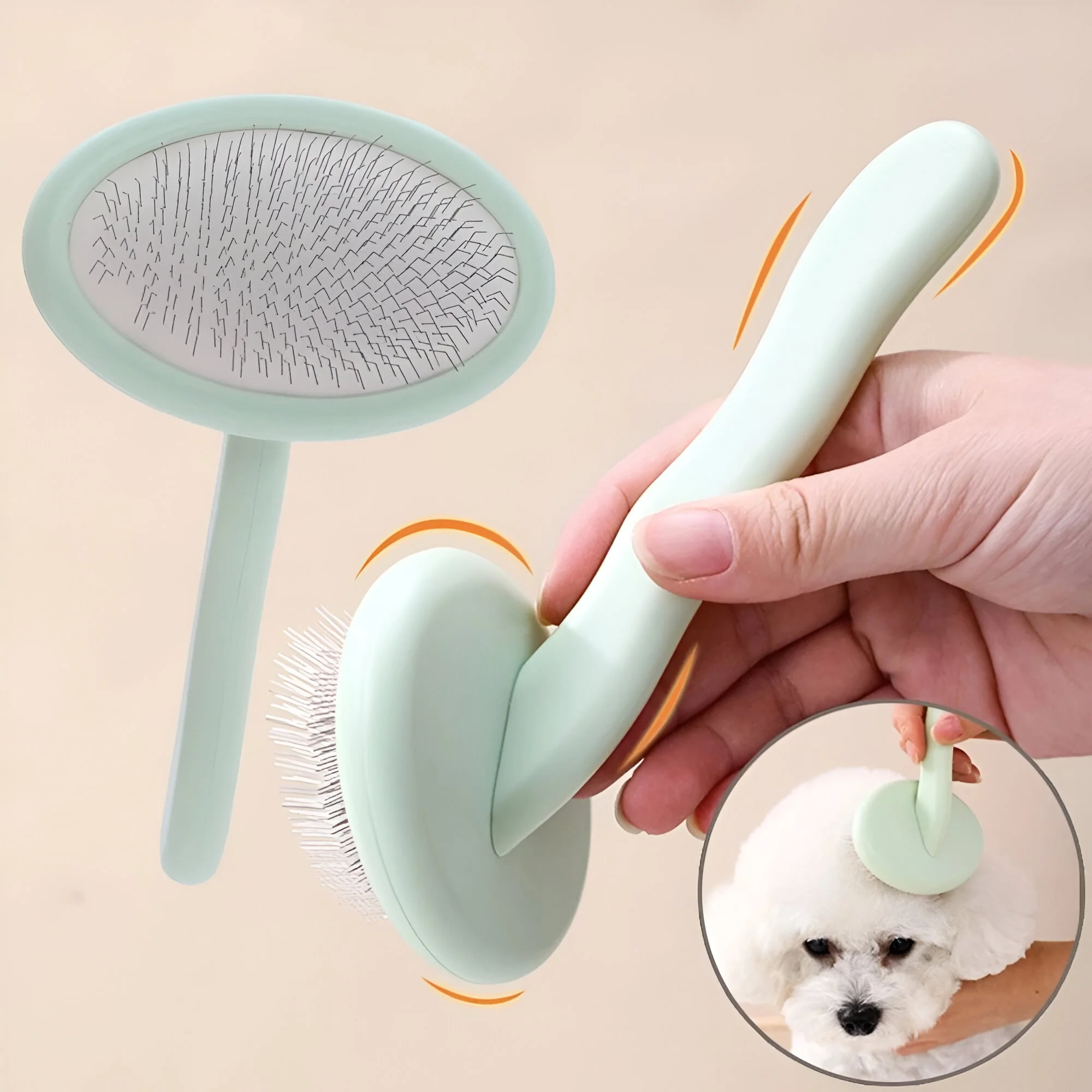 Stainless Steel Pet Grooming Comb for Dogs & Cats - Hair Knot Remover Brush