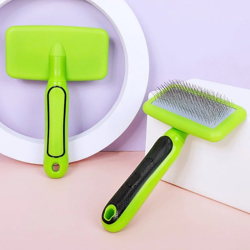 Dog Hair Remover & Grooming Comb — Easy Tangle Cleaner & Pet Massage Brush