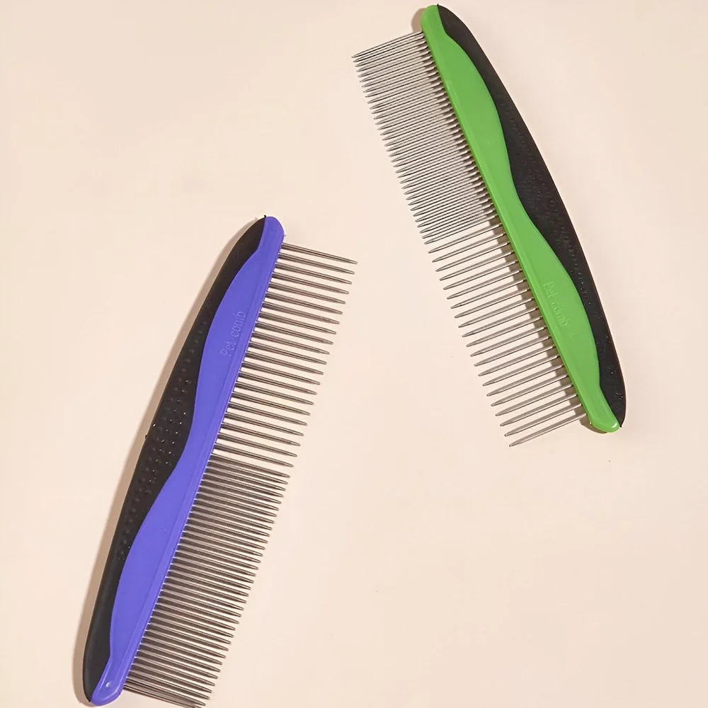 Stainless Steel Pet Grooming Comb for Dogs & Cats – Tangle Remover Brush