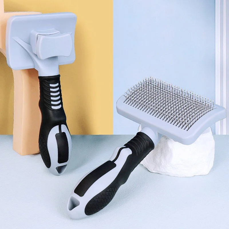 Self-Cleaning Pet Brush for Dogs & Cats - One-Click Hair Remover