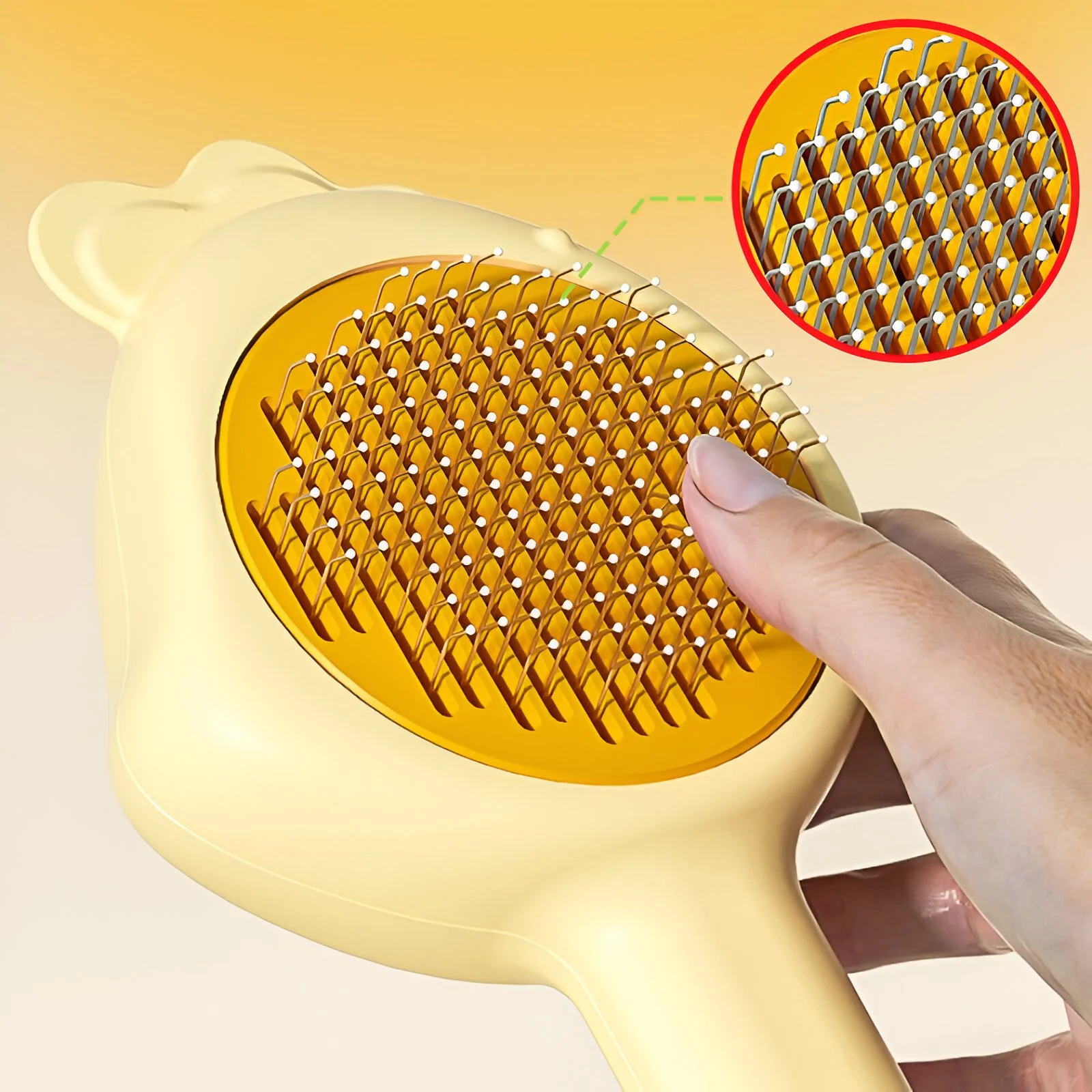 Self-Cleaning Dog & Cat Grooming Comb – Pet Hair Remover & Massage Brush