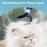 Pet Hair Removal Comb Dual-Sided Dog Cat Grooming Brush