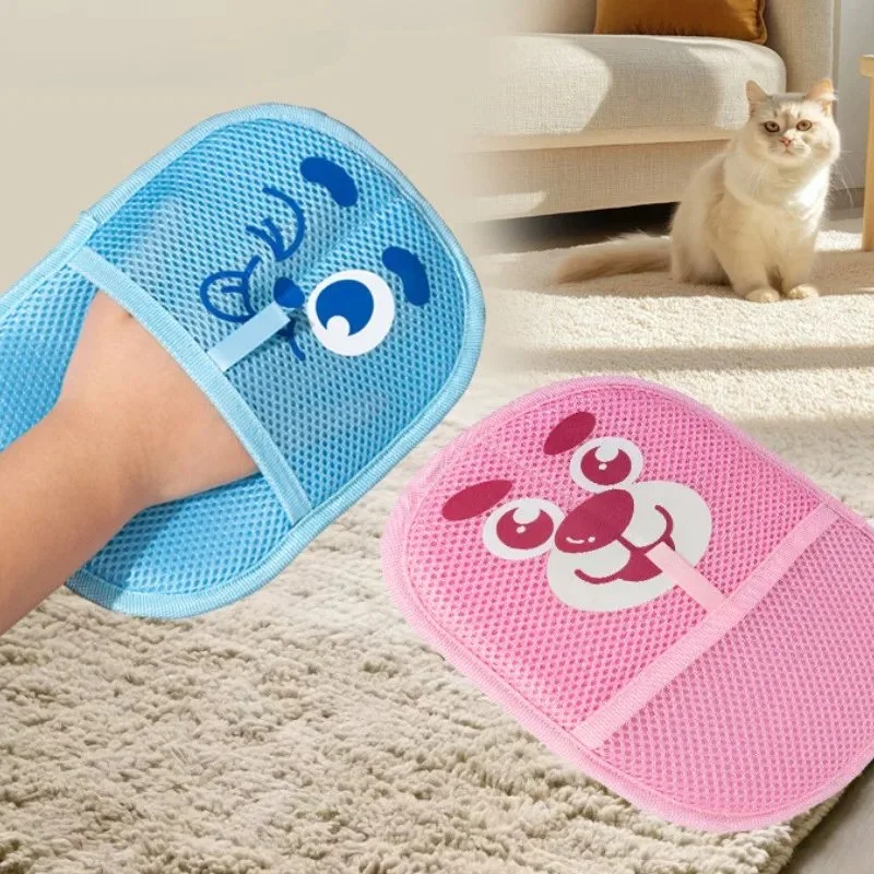Reusable Pet Hair Removal & Grooming Gloves – Double-Sided Massage Mitts