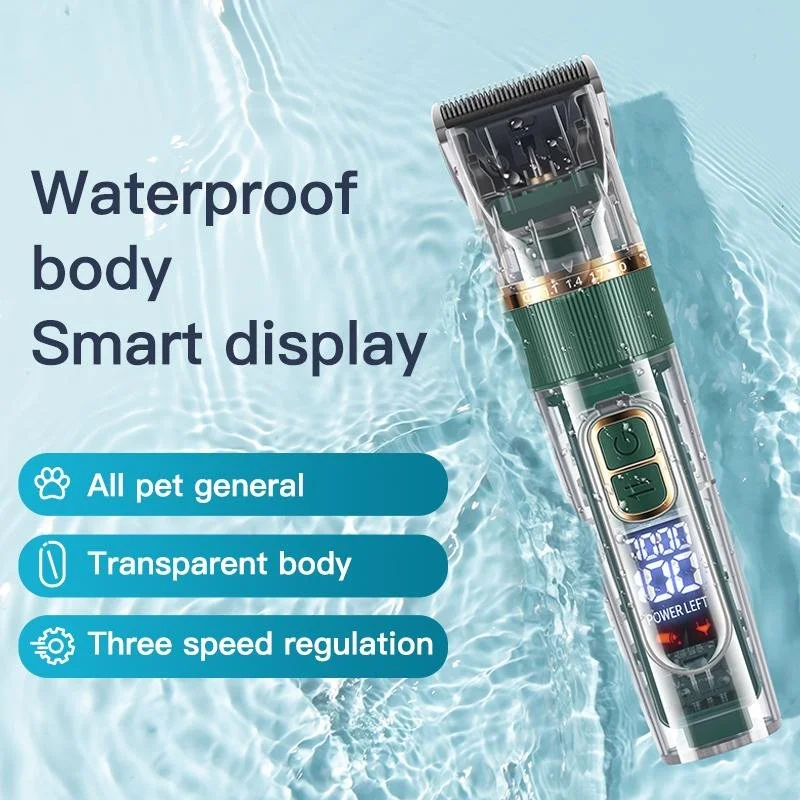 Pet Electric Hair Clipper - Waterproof Dog Grooming Clipper Set with Ceramic Blade