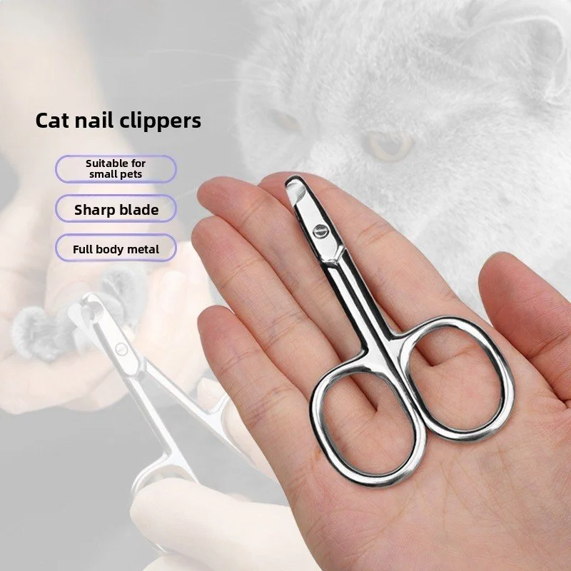 Professional Stainless Steel Pet Nail Clippers - Cat & Dog Grooming Scissors