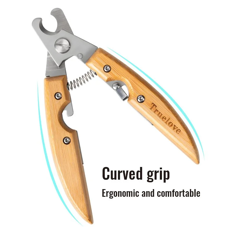 Eco-Friendly Bamboo Pet Nail Clipper with Safety Guard for Dogs & Cats