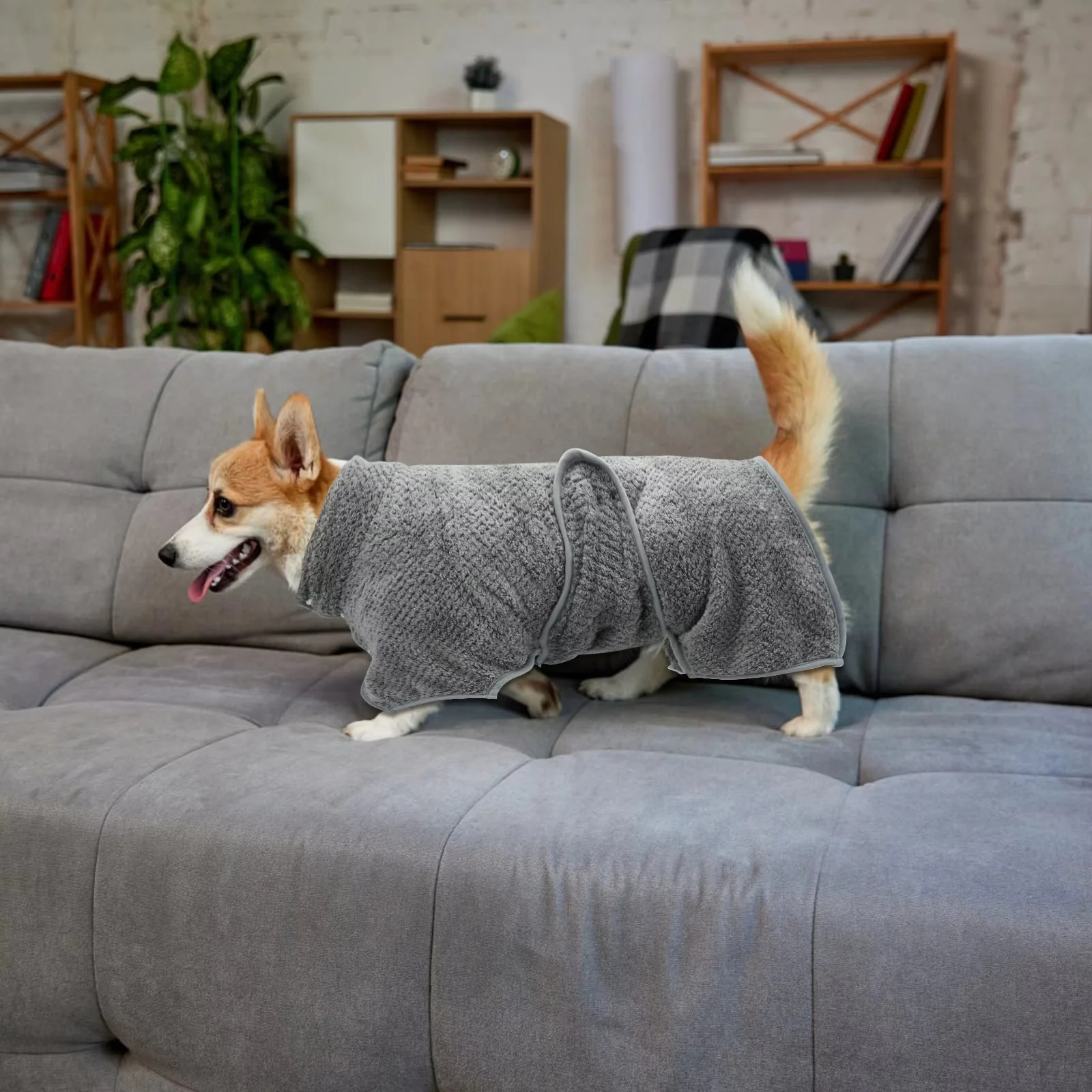 Super Soft Dog Drying Coat Bathrobe
