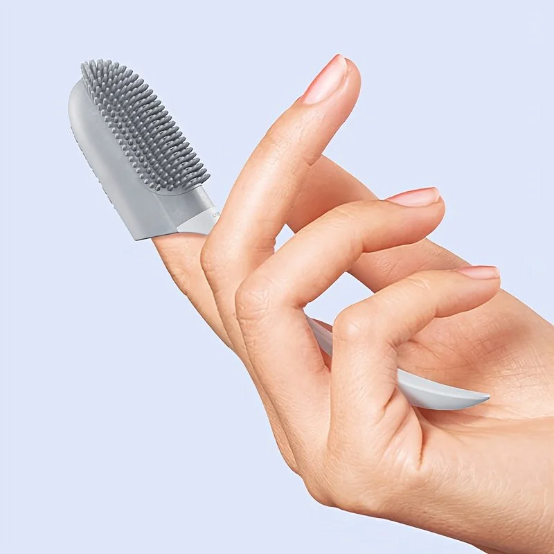 2PC Pet Finger Toothbrush with Handle for Cats and Dogs – Soft Teeth Care Tool