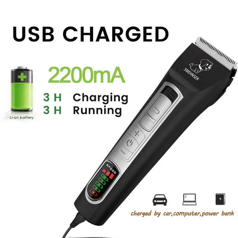 High Power Professional Dog Clipper - Low Noise Grooming Trimmer