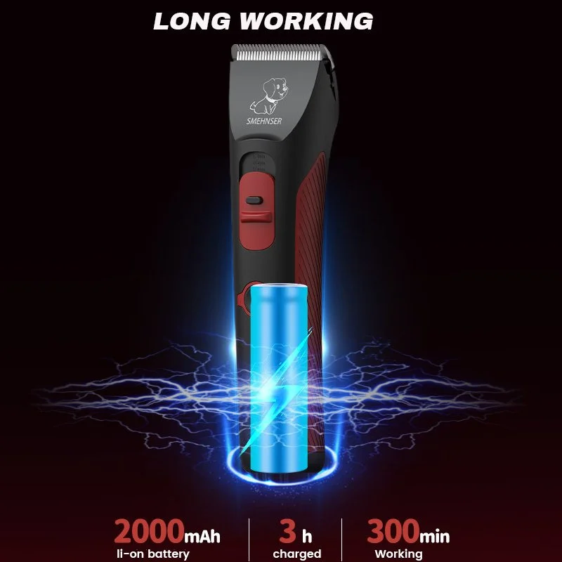 Professional Dog Clippers - Rechargeable Grooming Trimmer for Pets