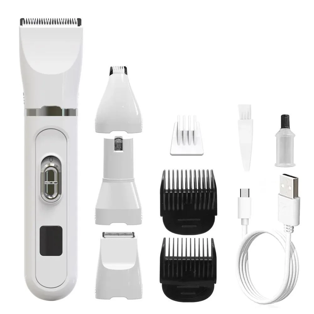 Low Noise Rechargeable Dog Clippers - Multifunctional Pet Grooming Kit