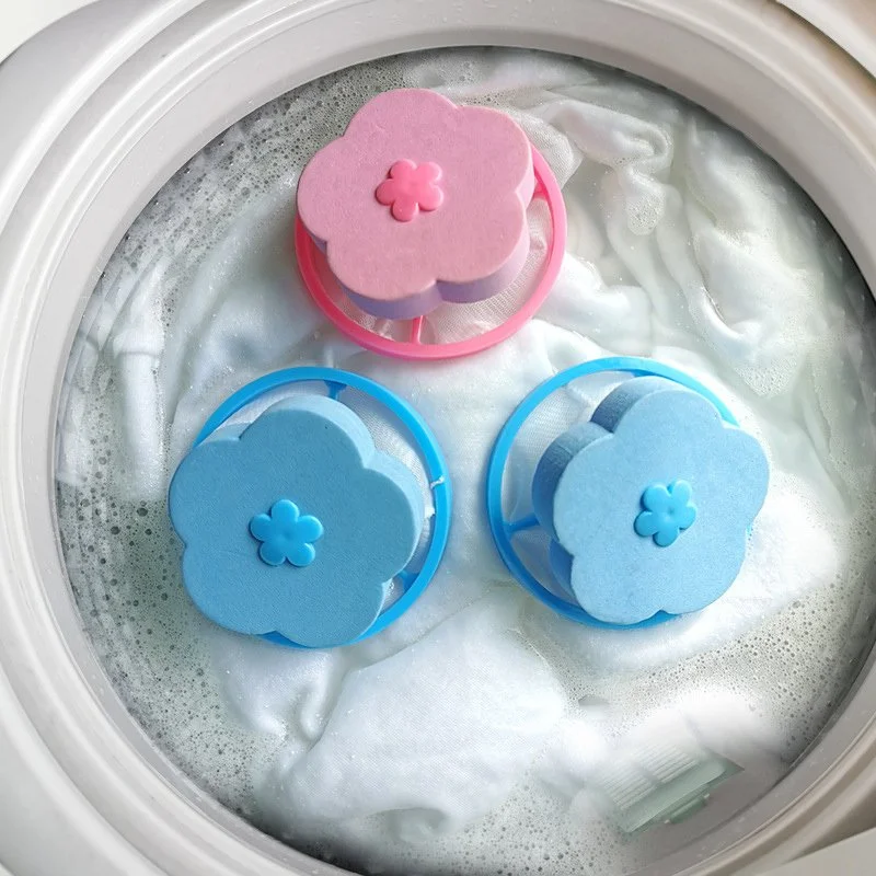 Plum Blossom Laundry Balls with Mesh for Pet Hair and Lint Removal