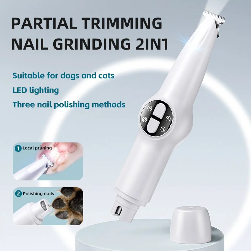 LED Dog Nail & Hair Trimmer with Light and Display