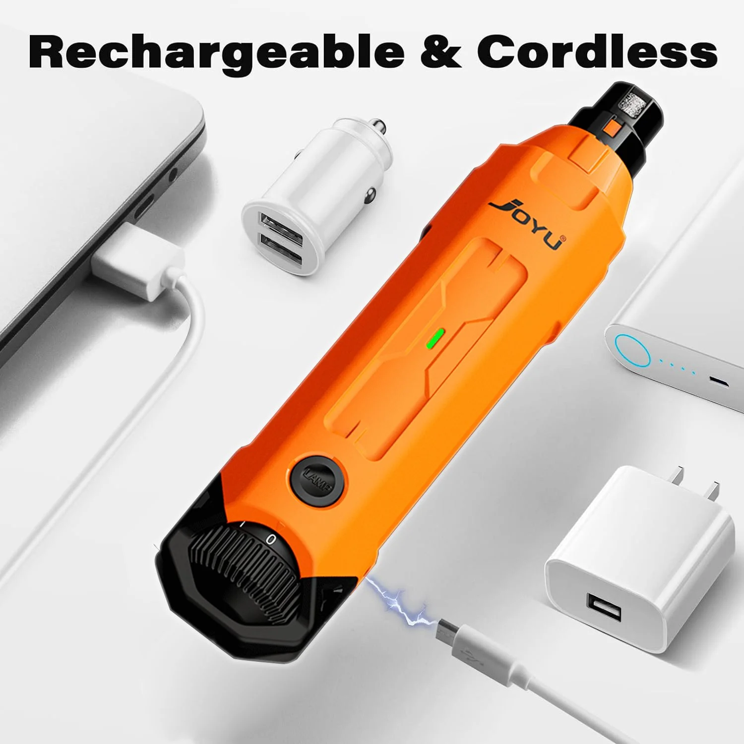 6-Speed Quiet Dog Nail Grinder with LED Light – Rechargeable Pet Nail Trimmer