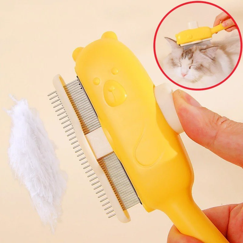 Self-Cleaning Pet Grooming Comb – Gentle Massage Brush for Dogs & Cats
