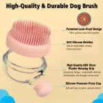 Soft Silicone Pet Bath Brush with Built-In Shampoo Dispenser – Gentle Grooming & Massage Tool