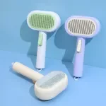 Double-Sided Self-Cleaning Pet Grooming Brush for Dogs & Cats