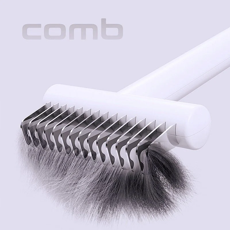 Stainless Steel Dog & Cat Grooming Comb – Hair Knot & Tangle Remover Brush