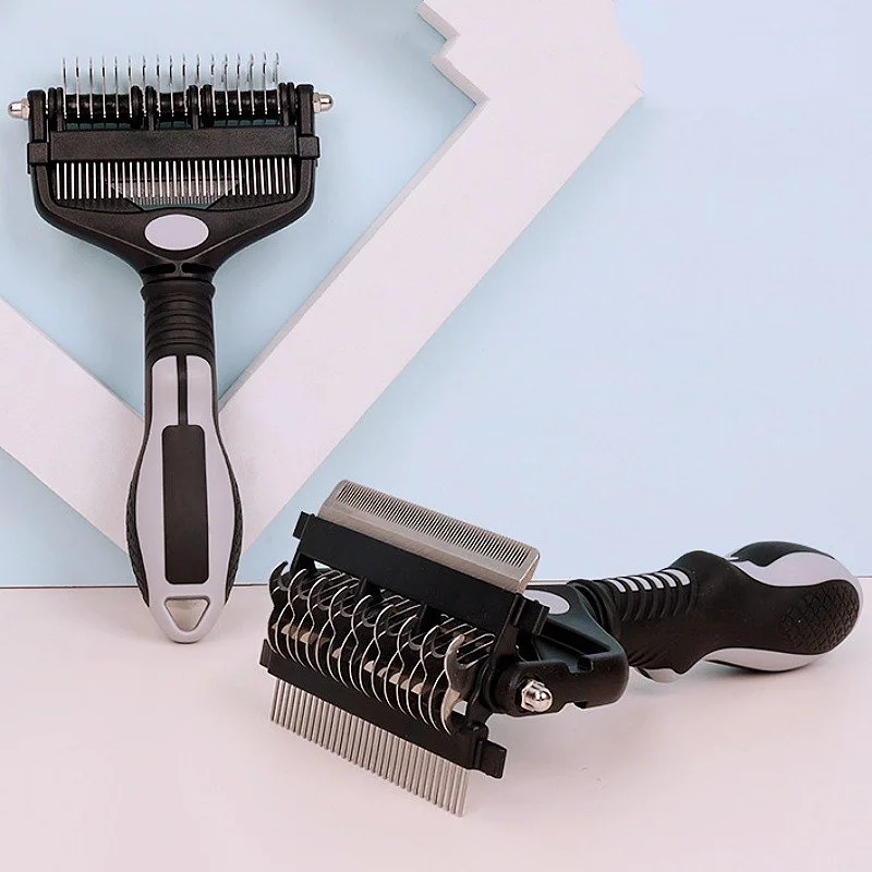 3-in-1 Dog & Cat Grooming Comb – Knot Remover, Deshedding & Massage Brush