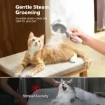 Steam Cat Brush Pro – Waterproof Rechargeable Self-Cleaning Pet Grooming Tool