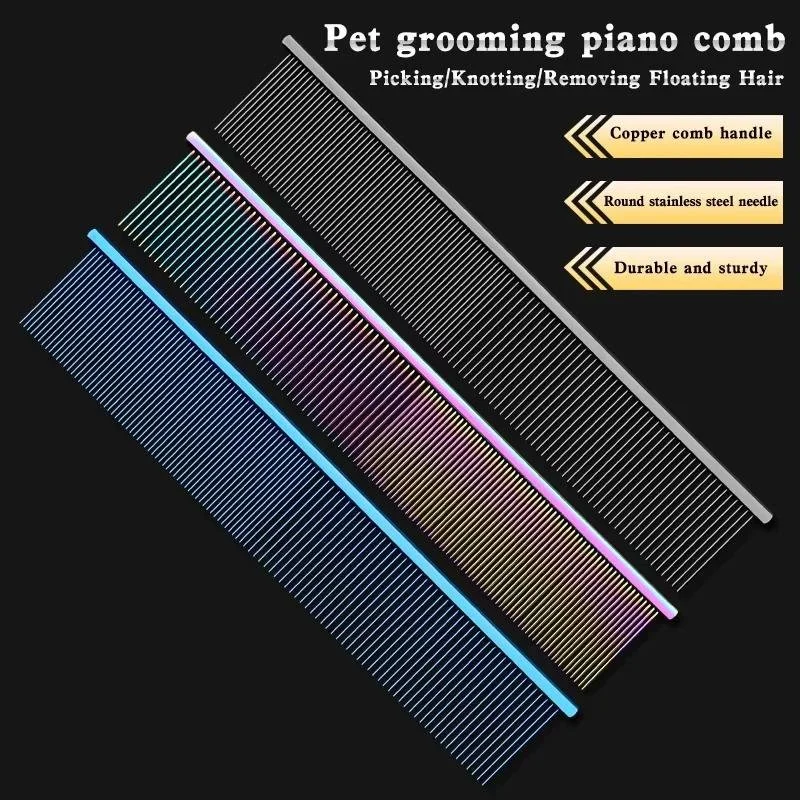 Pro Stainless Steel Pet Dematting & Grooming Comb for Poodles and Dogs