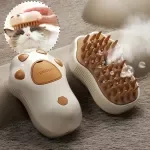 3-in-1 Steam Pet Grooming Brush with Gentle Silicone Teeth