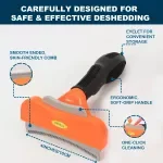 Pet Deshedding Brush for Cats & Dogs – Removes Loose Hair & Tangles