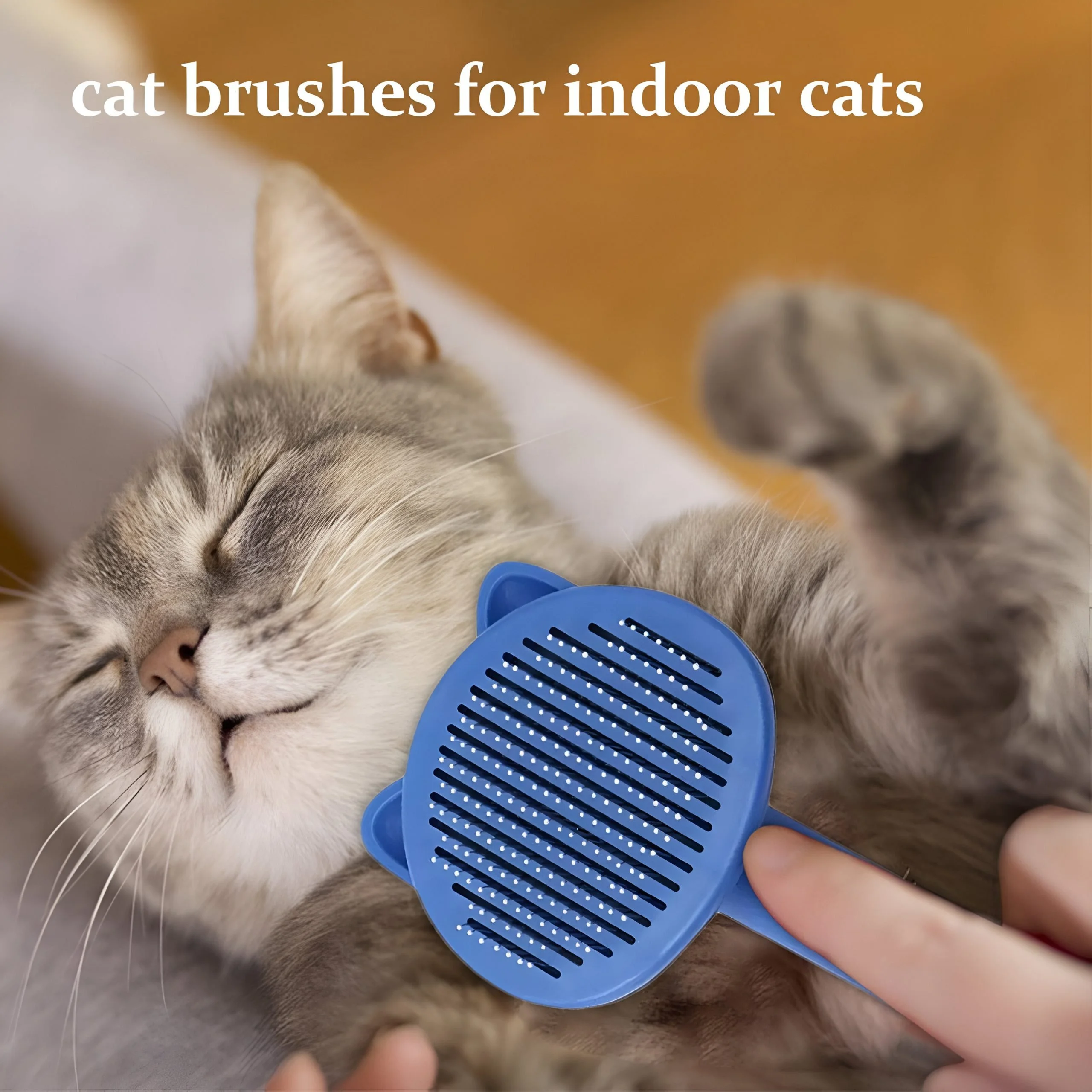 Self-Cleaning Pet Grooming Brush with Massage Bristles