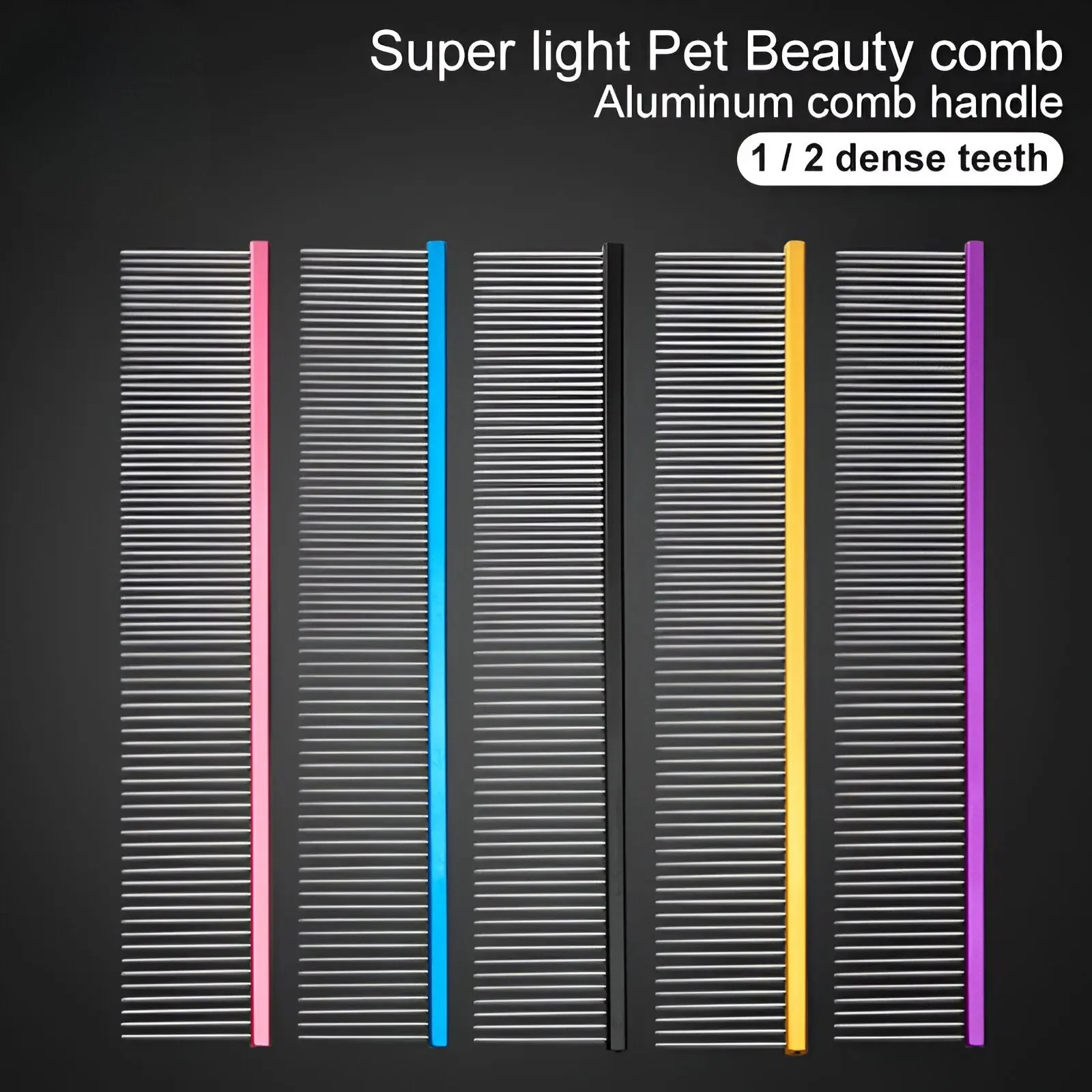 Professional Aluminum Pet Comb for Dogs and Cats – Lightweight, Straightening & Detangling Comb