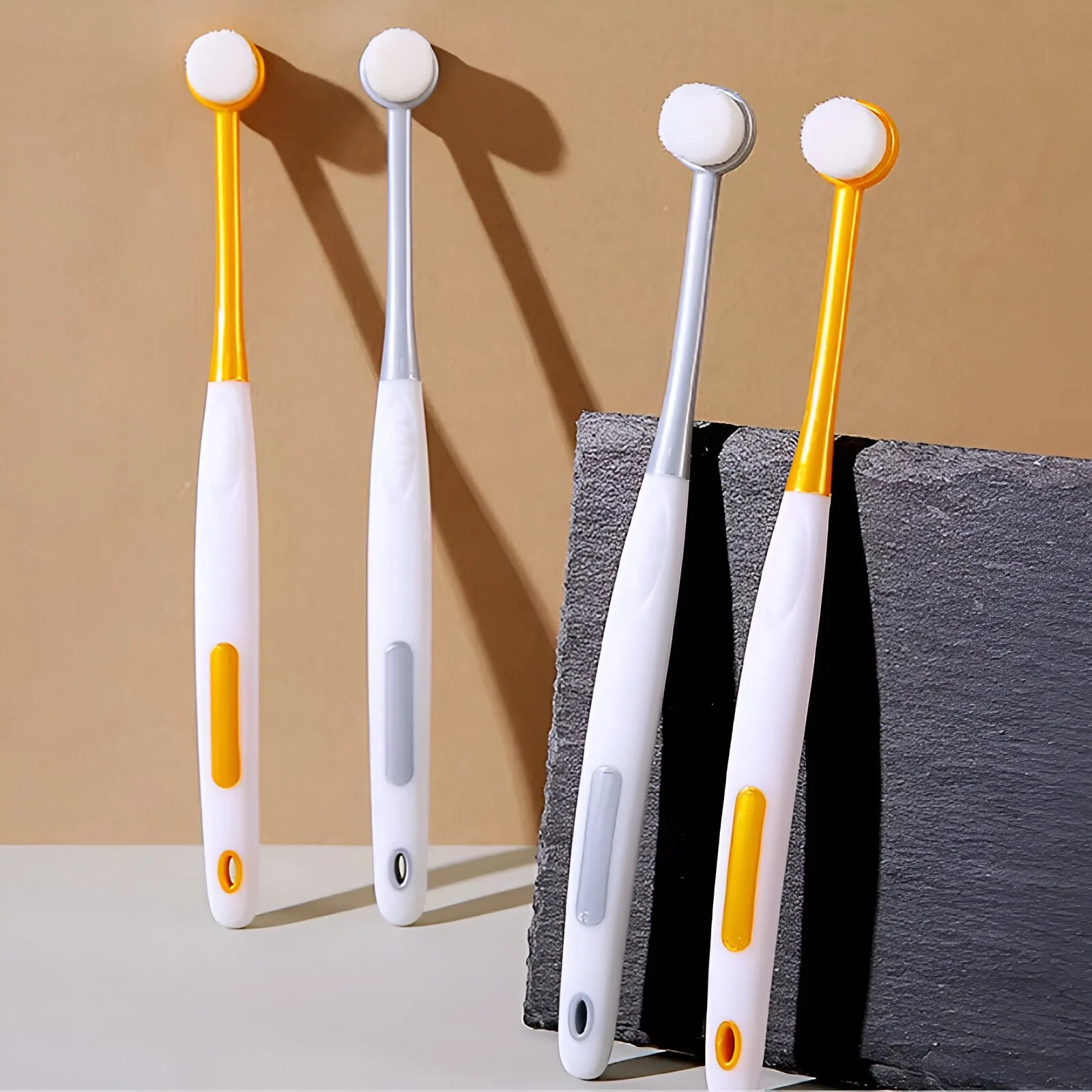 Soft-Hair Dog & Cat Toothbrush - Small Round Head for Gentle Teeth Cleaning