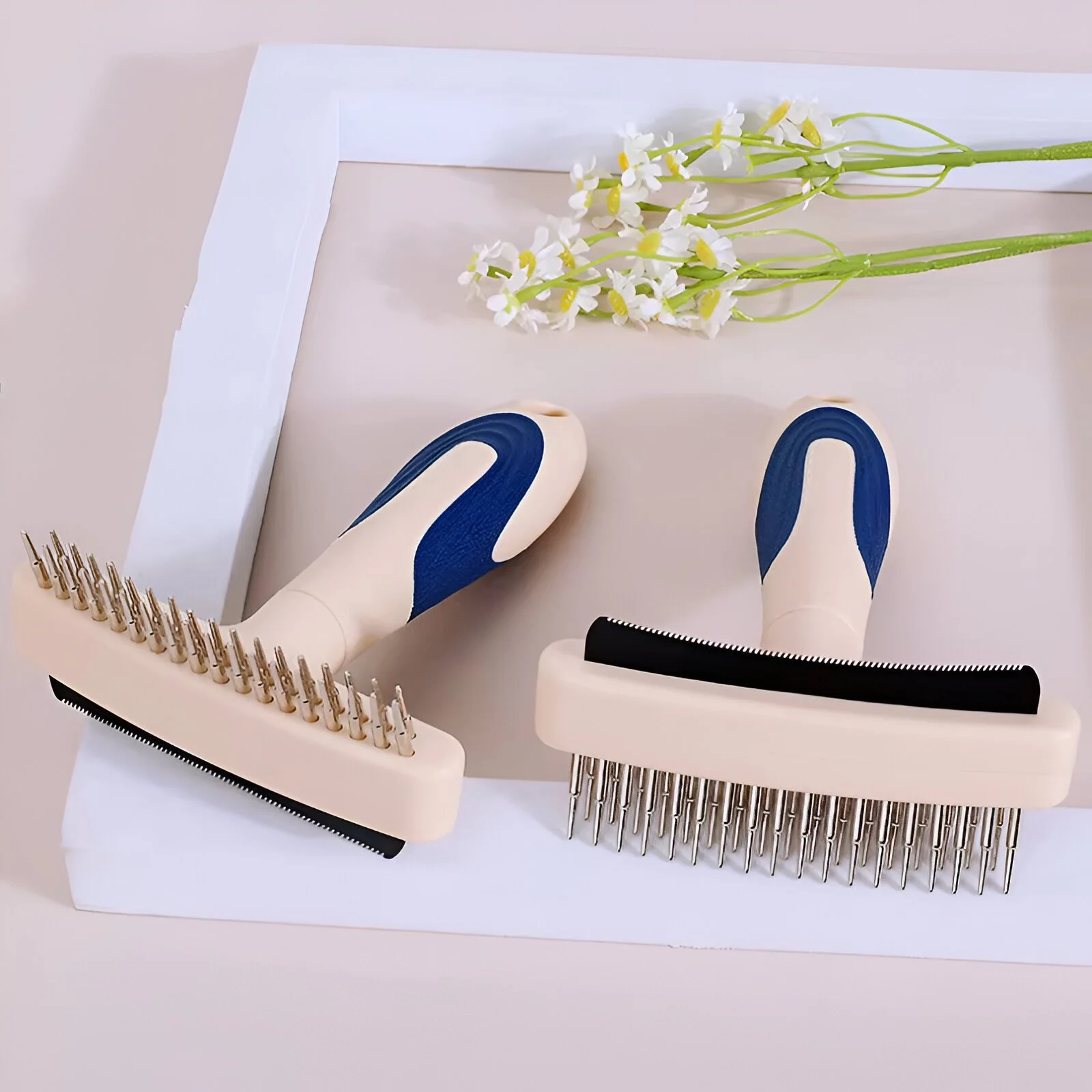 Stainless Steel Dog and Cat Grooming Comb – Pet Hair Remover & Massage Brush